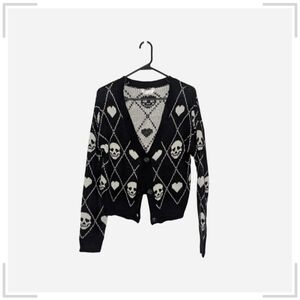 Knit Skull Cardigan